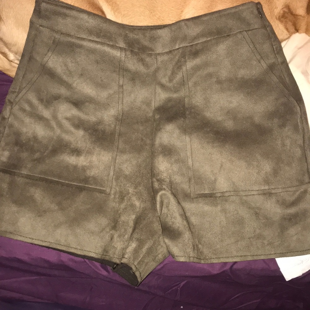 Suede shorts